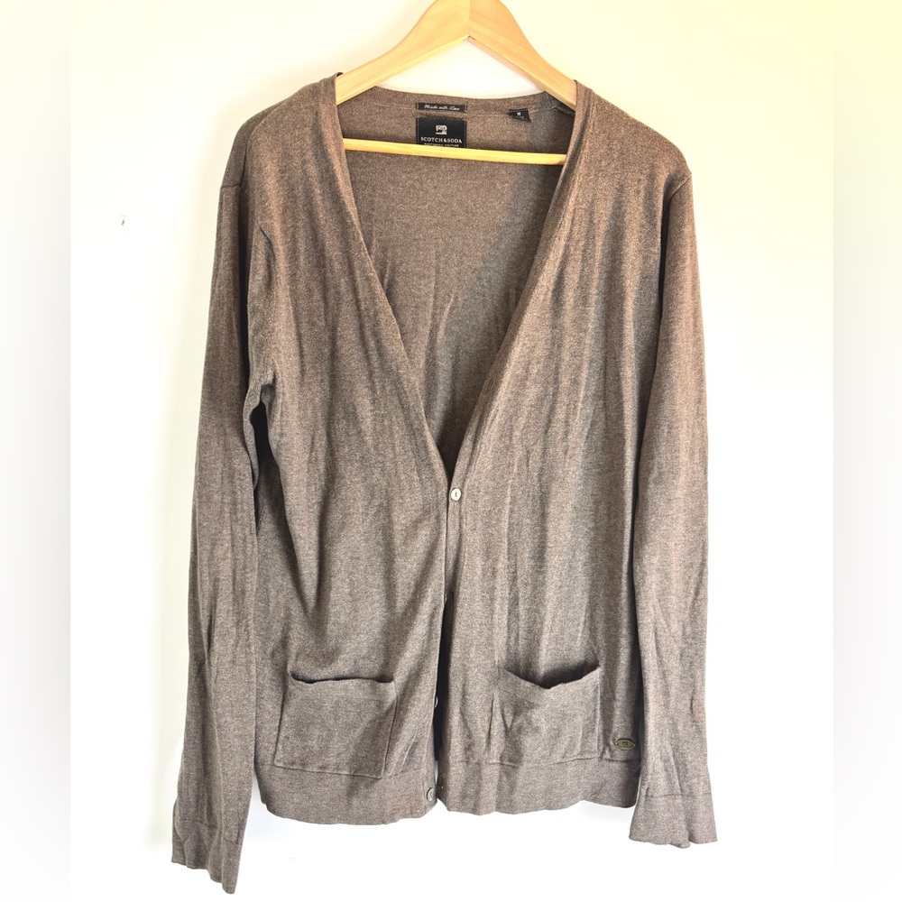 Scotch & Soda Brown Knit Cardigan